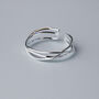 Sterling Silver Woven Band Adjustable Ring, thumbnail 4 of 7