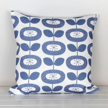 Bloom Flower Print Cushion Choice Of Four Colours, 3 of 5