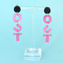 'Out Out' Mirrored Acrylic Earrings, thumbnail 1 of 6