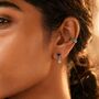 Rainbow Multi Gemstone Asymmetric Earrings, thumbnail 5 of 10