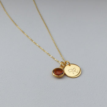 Personalised Rose Gold Plated Birthstone Necklace, 4 of 10