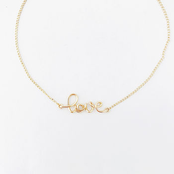 'Love' 14k Gold Filled Bracelet, 2 of 6