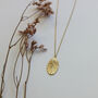 Oval Textured Charm Pendant With 22ct Gold Plating, thumbnail 3 of 5