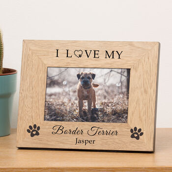 Personalised Dog Wooden Picture Frame, 4 of 4