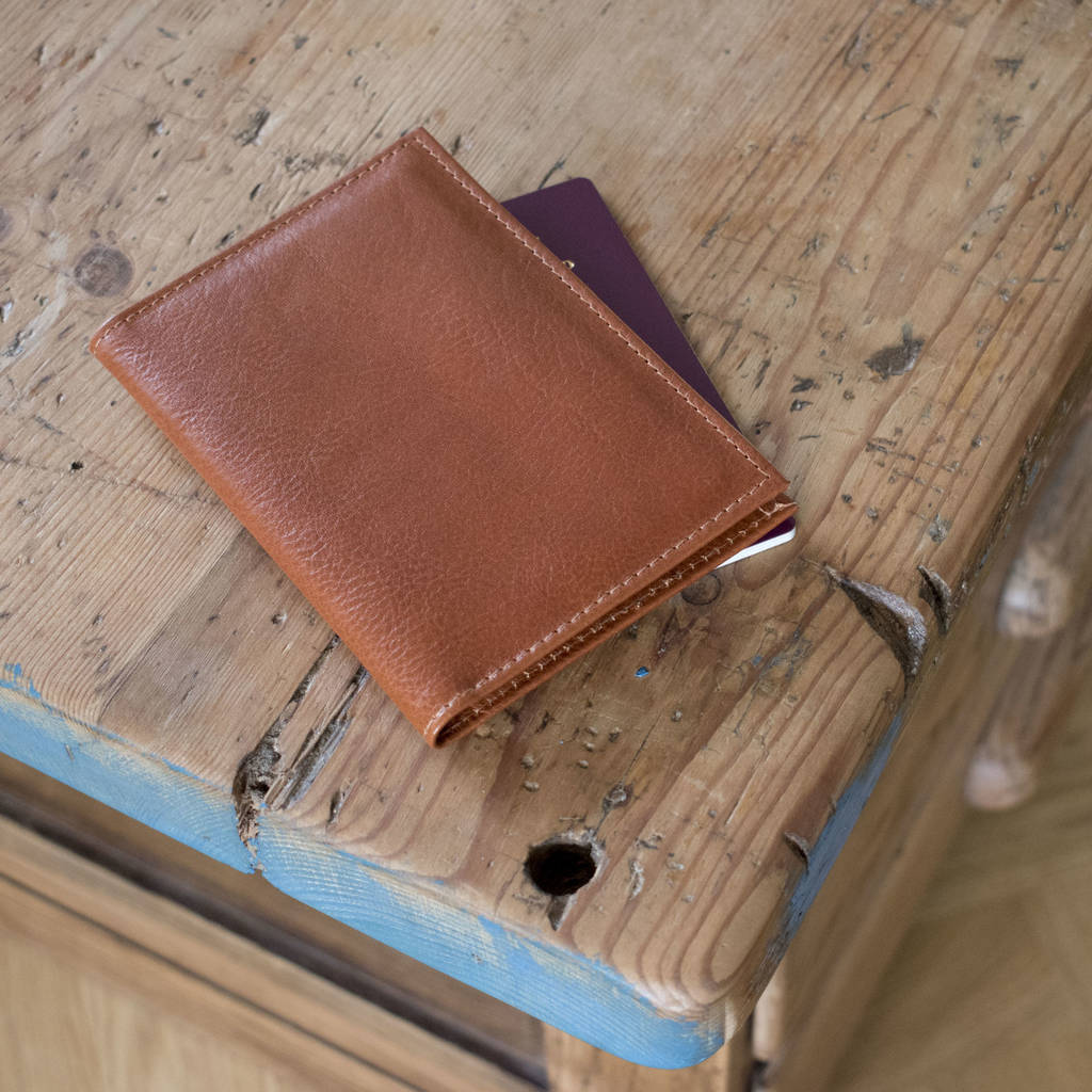 Personalised Tan Leather Passport Cover By Oh So Cherished