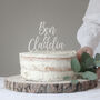 Personalised Minimal Wooden Wedding Cake Topper, thumbnail 1 of 5