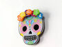 Halloween Catrina Skull Brooch On Acrylic Mexican Skull, thumbnail 2 of 9