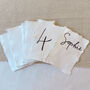 Handmade Cotton Rag Paper Torn Edges For Table Numbers, thumbnail 5 of 10