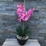 Large Pink Orchid Artificial Silk Flower Arrangement, thumbnail 2 of 7