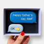 Vegan Father's Day Ok Text Iced Biscuits Letterbox Gift, thumbnail 1 of 11
