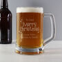 Personalised Merry Christmas Pint Glass, thumbnail 1 of 3