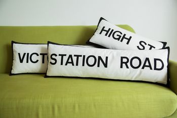 The Personalised Street Name Cushion, 3 of 12