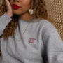 Mother Of The Bride Script Embroidered Sweatshirt, thumbnail 1 of 4