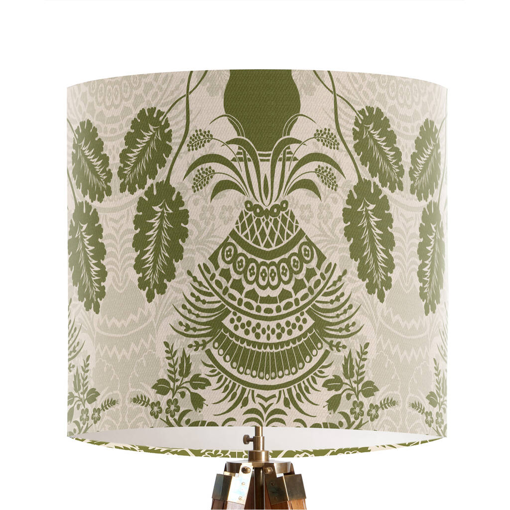 Charlotte Botanical Lamp Shade In Green By FabFunky Home Decor