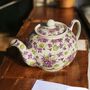 Two Cup Teapot In Ditsy Violet Chintz Design, thumbnail 3 of 8