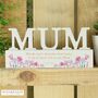 Personalised Mum Wooden White Ornament Gift, thumbnail 3 of 4