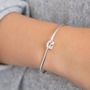 Sterling Silver Friendship Knot Bangle, thumbnail 1 of 10