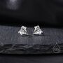 Sterling Silver Ivy Leaf Stud Earrings, thumbnail 2 of 12