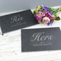 Personalised His And Hers Slate Placemat Set, thumbnail 3 of 3