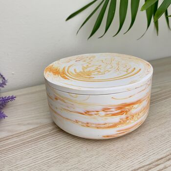 Orange Wide Smooth Storage Pot With Lid, 3 of 8