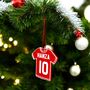 Personalised Football Shirt Tree Decoration, thumbnail 1 of 3