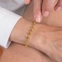 Peridot August Birthstone Heart Tennis Bracelet, thumbnail 2 of 4