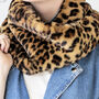 Leopard Print Crossover Scarf, thumbnail 7 of 11