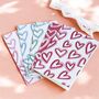 Hand Drawn Heart Greeting Card Set – Pack Of Five, thumbnail 1 of 2