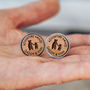 Daddy And Child Bear Own Text Personalised Cufflinks, thumbnail 2 of 9