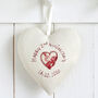Personalised 2nd Cotton Wedding Anniversary Heart Gift, thumbnail 2 of 10