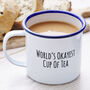 Enamel Personalised 'Cup Of 'Tea' Mug, thumbnail 1 of 3