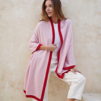 Personalised Pink Red Accent 100% Cashmere Wrap Gift Boxed, 4 of 7