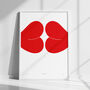 Kissy Kissy Limited Edition Art Print, thumbnail 1 of 8