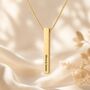 Personalised 3D Bar Shaped Engraved Name Necklace, thumbnail 2 of 9
