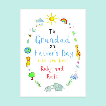Personalised To Grandad On Fathers Day Card, 3 of 3