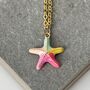 Colourful Pastel Enamel Starfish Necklace, thumbnail 6 of 7