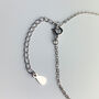 Sterling Silver Bar And Crystal Chain Anklet, thumbnail 3 of 6