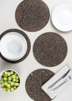 Smoked Cork Placemats | Round, 6 of 6
