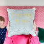 I'm Just Resting My Eyes Embroidered Velvet Cushion, thumbnail 1 of 5