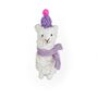 Handmade Felt Party Alpaca Keyring, thumbnail 2 of 4