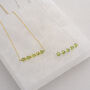 Peridot Bar Birthstone Necklace August, thumbnail 1 of 4