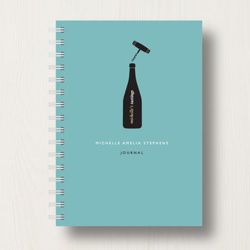 Personalised Wine Lover's Journal Or Notebook, 8 of 10