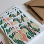 Linocut Snowdrop Notecards Set Of Eight, thumbnail 7 of 11