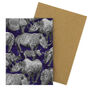 Crash Of Rhinos Greetings Card, thumbnail 5 of 7