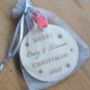 Personalised Wooden Baby's First Christmas Bauble, thumbnail 4 of 4