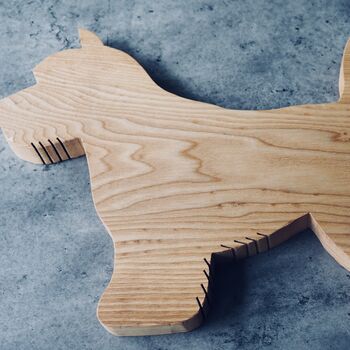 Wood Chopping Board Scottie Dog, 3 of 3