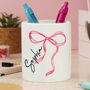 Personalised Bow Make Up Brush Holder, thumbnail 2 of 4