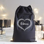 Personalised Delicate Heart Christmas Sack, thumbnail 1 of 3