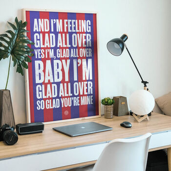 Crystal Palace 'Glad All Over' Football Song Print, 2 of 3