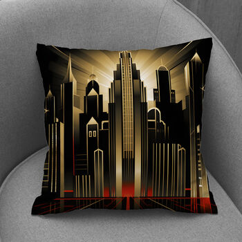 Urban Horizons Art Deco Hand Made Cushions Design One, 5 of 7